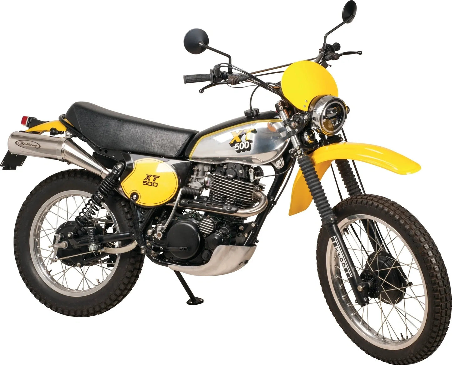 TT-Style Rear Fender Conversion - Complete - Competition Yellow - All XT500