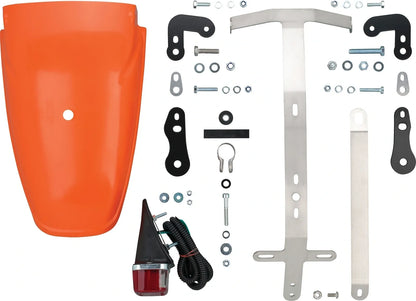 TT-Style Rear Fender Conversion - Complete - NEW El Toro Orange - All XT500