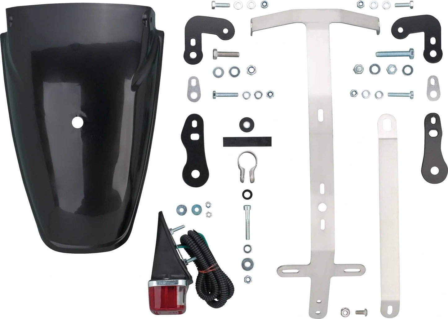 TT-Style Rear Fender Conversion - Complete - YAMAHA Black/Shiny Black - All XT500