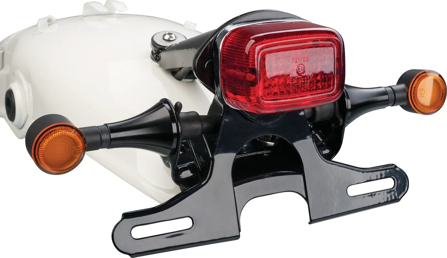 Mini Turn Signal/Indicator Adapter Set - for Original M10 Mount - Black Anodized Aluminum - XT500 XT250 TT500