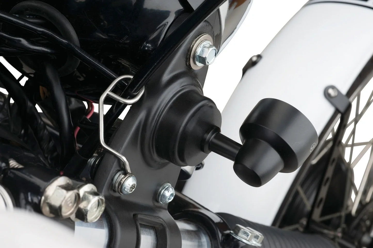 Indicator Adapter Set for Front Turn Signals - CNC Aluminum Black Anodized - XT500 XT250 TT500