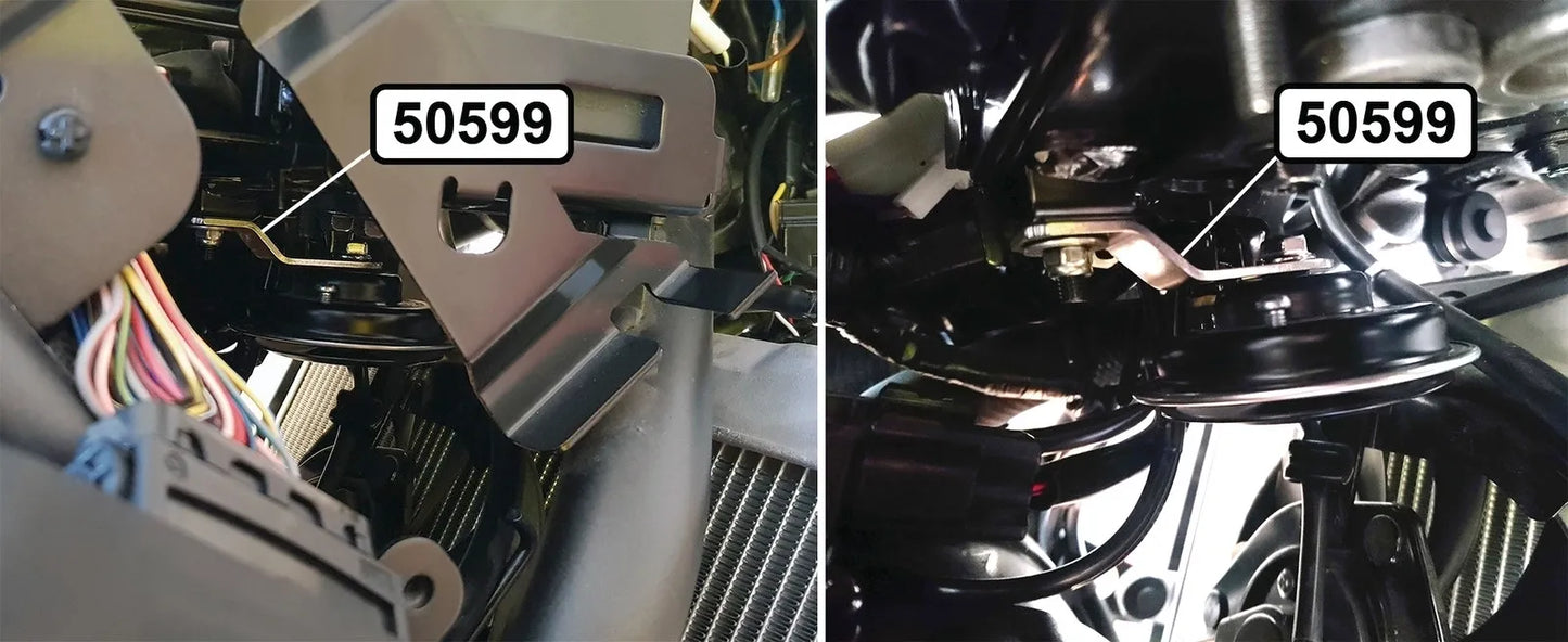 Horn Bracket - Stainless Steel (relocates the horn underneath the fuel tank, etc) - XSR700 SR500 SR400 XT500 TT500 XT600 TT600 XT550 XT250 Universal