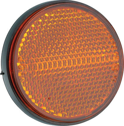 Round Reflector/Yellow, approx. 53mm, 1 Piece - XT500 TT500 SR500 XT250 XT600 Universal