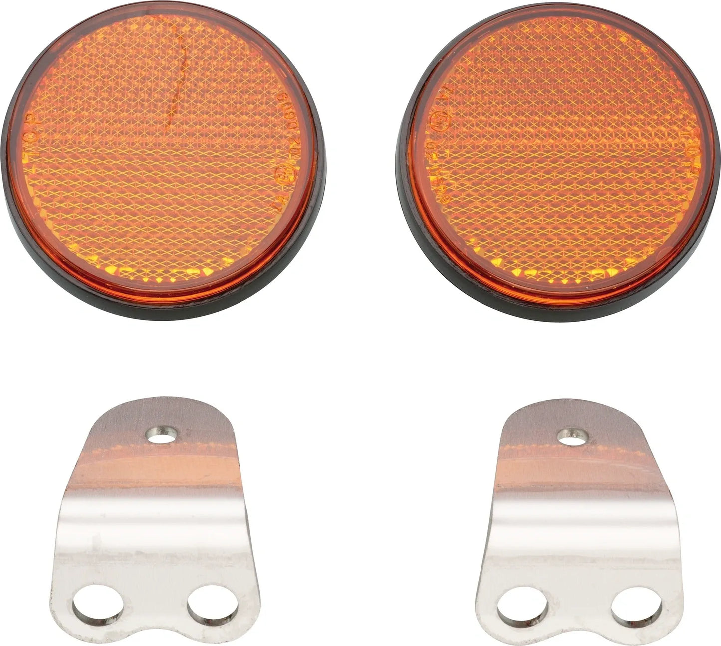 Replica Fork Mounted Amber Reflector Kit - XT500 Universal