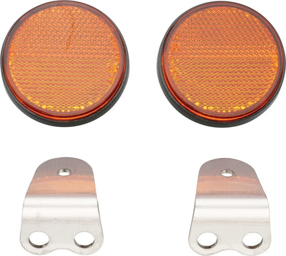 Replica Fork Mounted Amber Reflector Kit - XT500 Universal