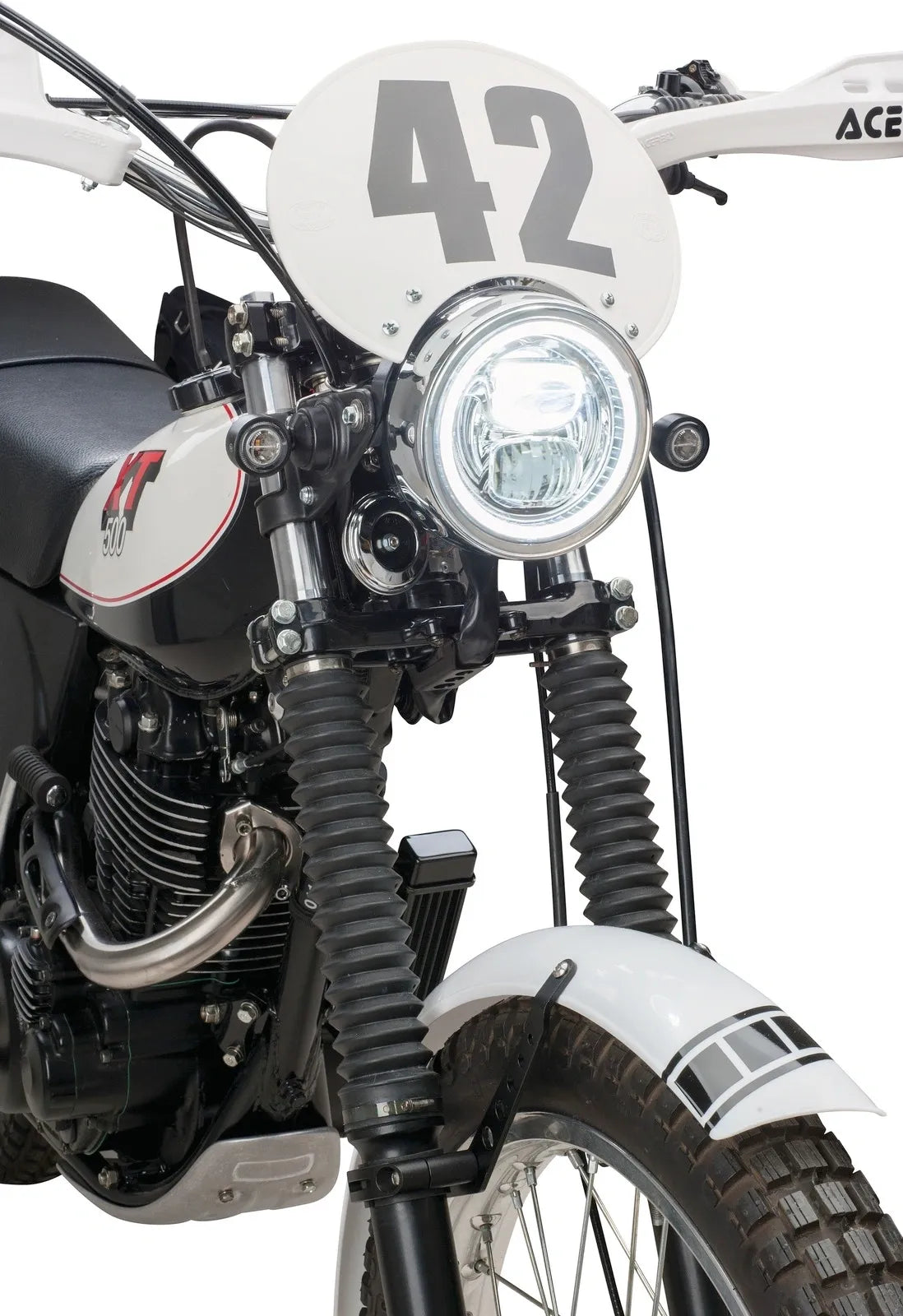 12V DC LED Headlight Insert with High/Low Beam and Parking Light Function, H4 Connection - Chrome - Universal