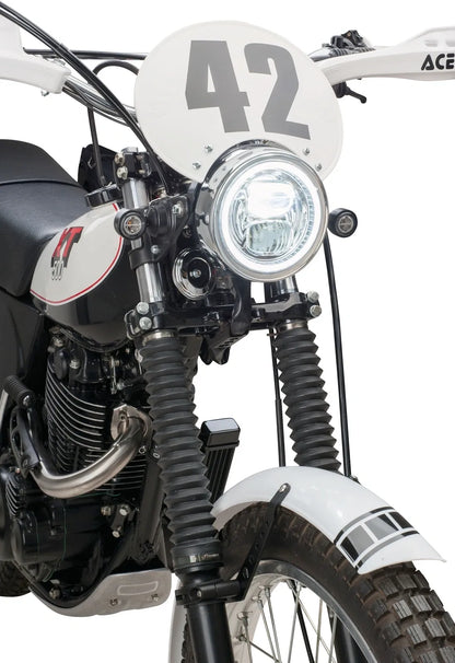 12V DC LED Headlight Insert with High/Low Beam and Parking Light Function, H4 Connection - Chrome - Universal