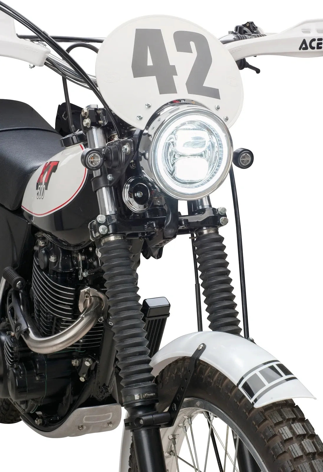 12V DC LED Headlight Insert with High/Low Beam and Parking Light Function, H4 Connection - Chrome - Universal