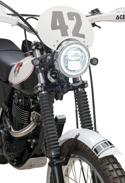 12V DC LED Headlight Insert with High/Low Beam and Parking Light Function, H4 Connection - Chrome - Universal