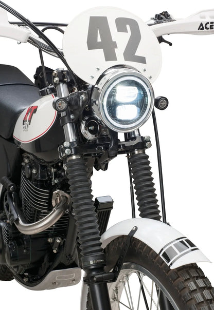 12V DC LED Headlight Insert with High/Low Beam and Parking Light Function, H4 Connection - Black - Universal