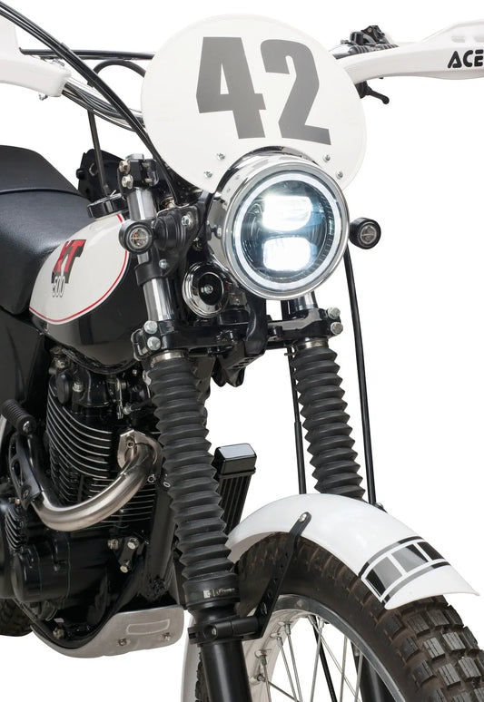 12V DC LED Headlight Insert with High/Low Beam and Parking Light Function, H4 Connection - Black - Universal