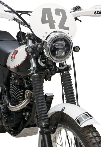 12V DC LED Headlight Insert with High/Low Beam and Parking Light Function, H4 Connection - Black - Universal