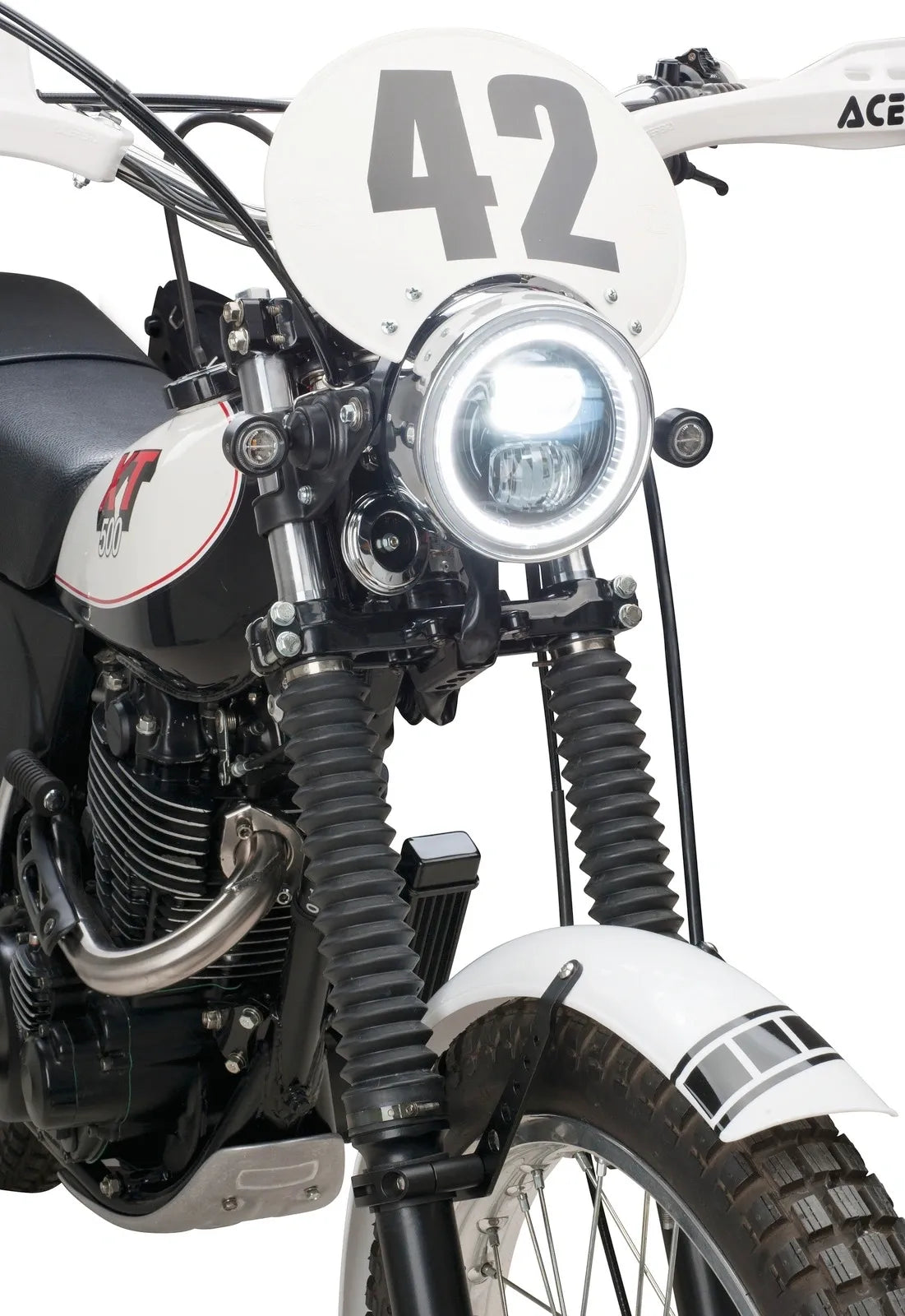12V DC LED Headlight Insert with High/Low Beam and Parking Light Function, H4 Connection - Black - Universal