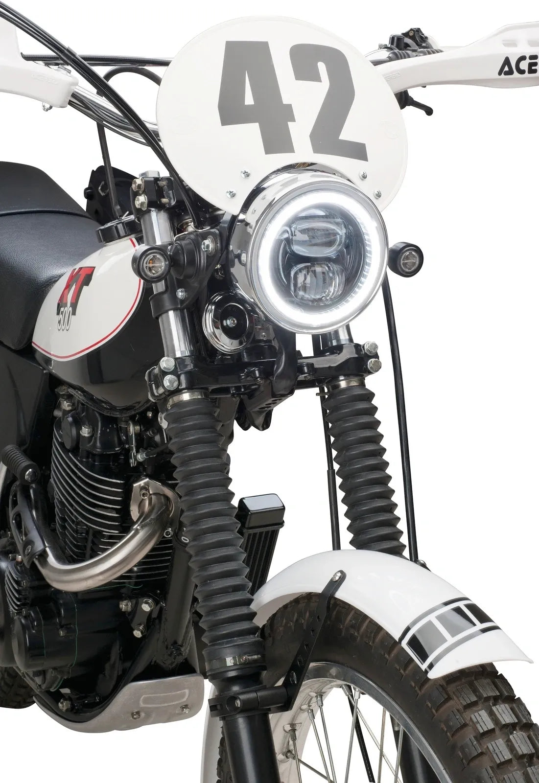 12V DC LED Headlight Insert with High/Low Beam and Parking Light Function, H4 Connection - Black - Universal