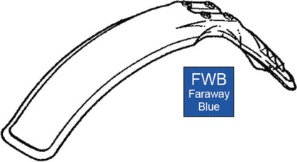 Replica Vented Front Fender 'Faraway Blue' - XT350 XT550 XT600 XT600Z