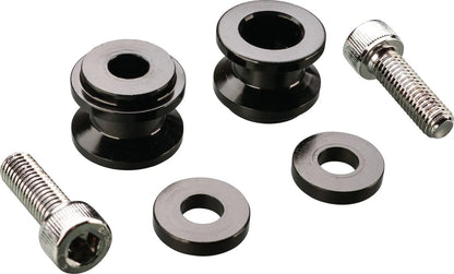 Spools/Bobbins - for Rear Wheel Stands with V-forks -  Black Anodized Aluminum - M8 x 25 mm, 1 pair -  Universal