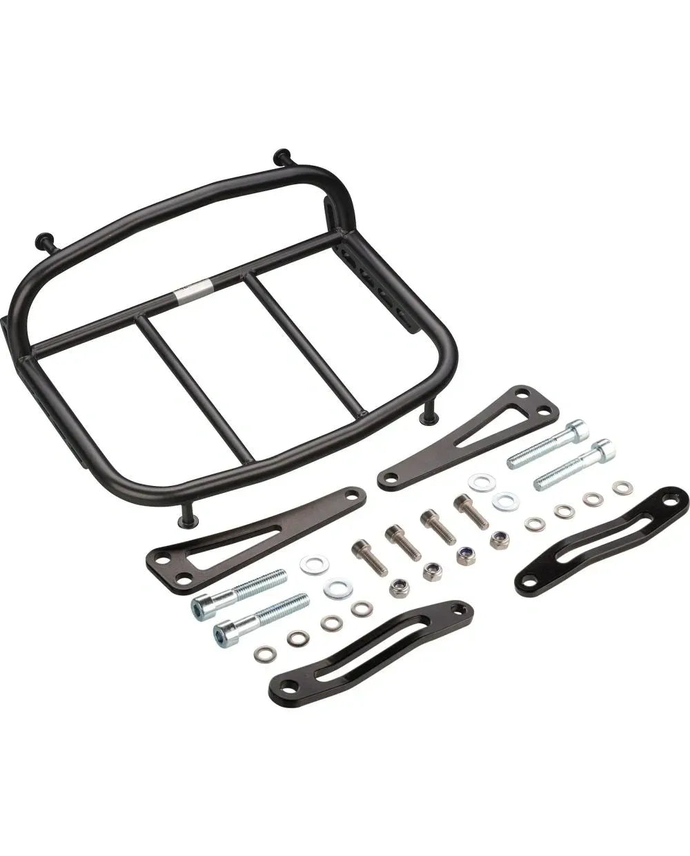 Front Luggage Rack, Black Stainless Steel, with Brackets and Mounting Material - Versatile Adjustment - XT500