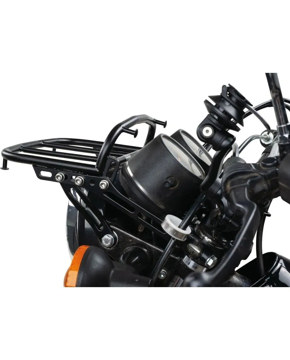 Front Luggage Rack - Black Stainless Steel - with Brackets and Mounting Material - XT250