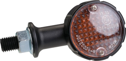 Bullet Turn Signal/Indicator 'Arizona' - 1 pair - Milled Black Aluminum - XT500 TT500 SR500 Universal Application