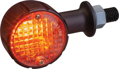 Bullet Turn Signal/Indicator 'Arizona' - 1 pair - Milled Black Aluminum - XT500 TT500 SR500 Universal Application