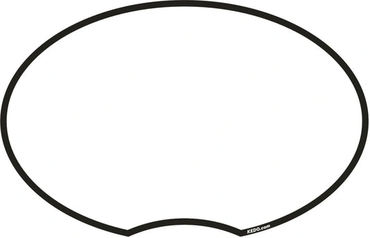 Start Number Plate Sticker - White, Black Border, 1 Piece - for 'Six Days' Start Number Plate, Item # 60401/60402/60404 - XT500 TT500 Universal