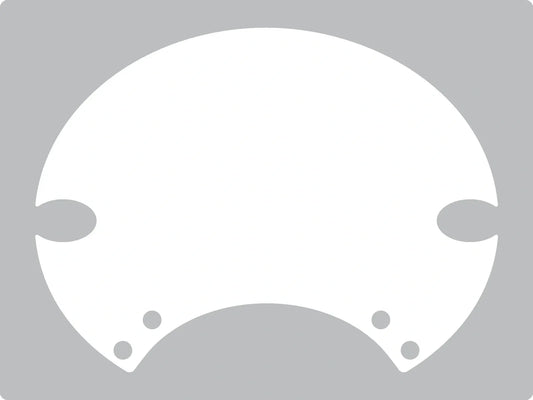 Starting Number Plate Sticker - White - 'Six Days' - XT500