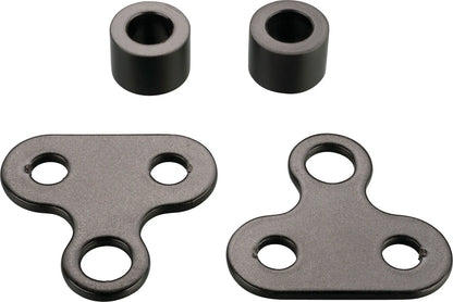 Turn Signal Indicator - Adapter Brackets - Black Coated Stainless Steel - 8mm Stalk Mount - TT500