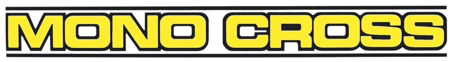 Decal 'MONO CROSS' Yellow - for Swingarm - 272 x 31 mm - Universal YAMAHA: TT350 XT350 TT600 XT600