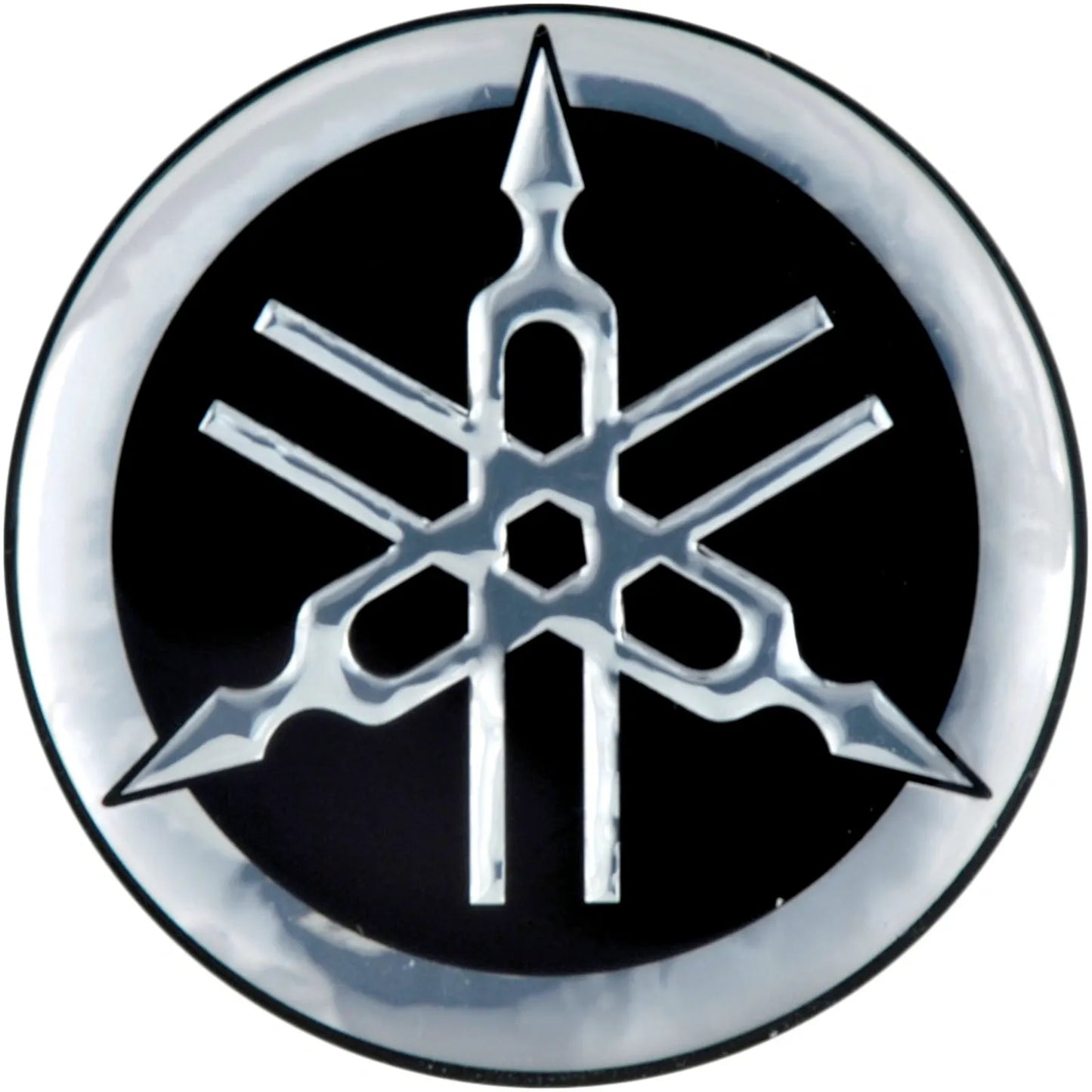 Epoxy Decal 'Diapason', Pack of 4, Silver/Black (d=60mm) - Universal YAMAHA