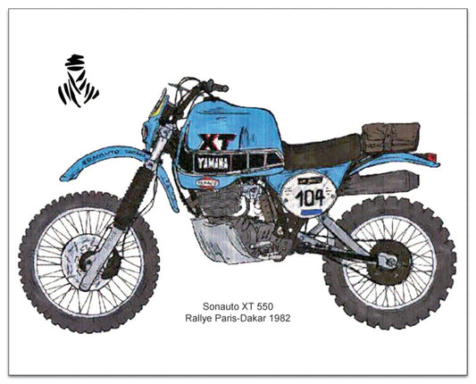 Art Print - by Ingo Löchert - 'Sonauto XT550' - XT500 TT500 XT550 Universal