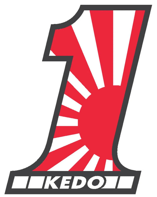 KEDO #1 Japan-style Sticker, 9.5 x 7.5 cm, Red/Black/White - Universal