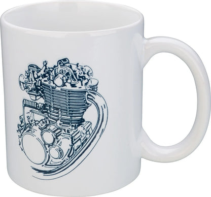 Porcelain Coffee/Tea Mug '500cc' - with Stylized SR/XT500 Engine SR400 SR500 XT500 TT500 Universal