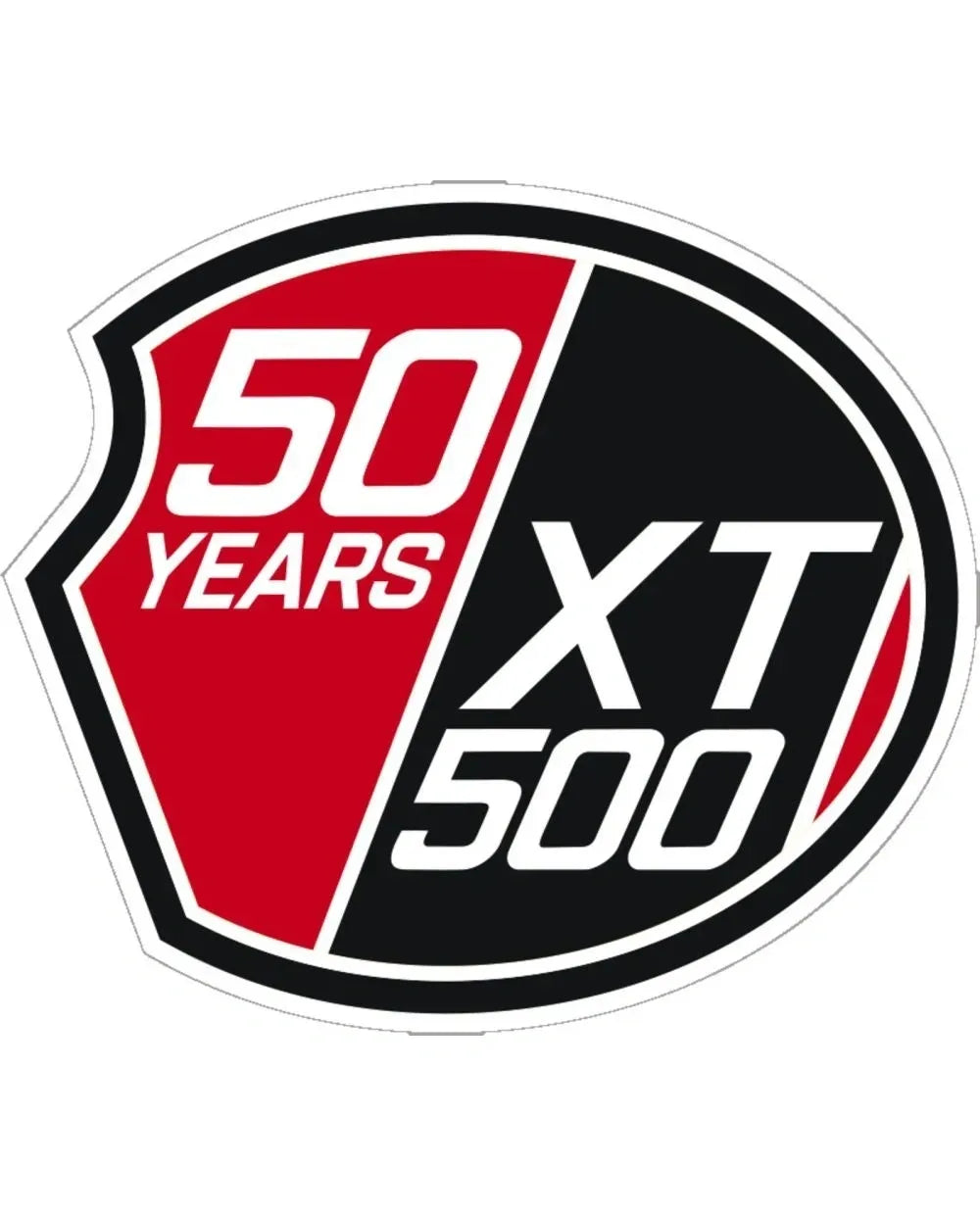 *NEW ITEM* Sticker - 50 Years of XT500, Side Cover Motif - XT500 TT500 SR500 Universal
