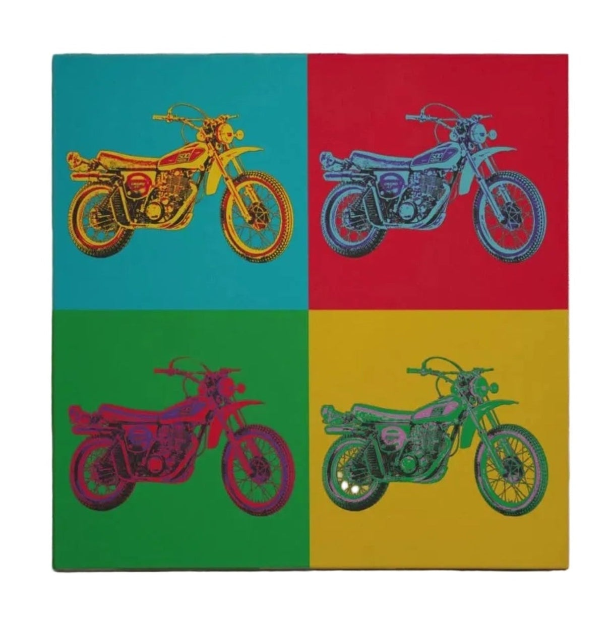 XT500 1976 - Pop Art Print - Canvas on Wood Frame - XT500 TT500 Universal