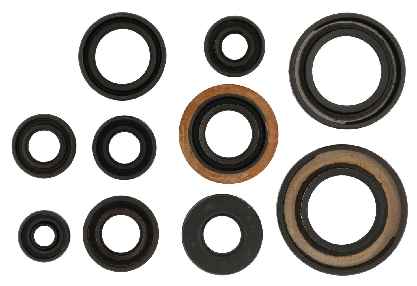 Engine Shaft Seals - Complete Kit, 10 Pieces - SR250 XT250