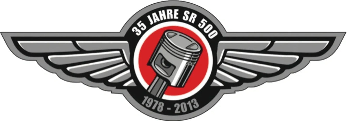 35 Years SR500 Anniversary Sticker - Red/Black/Gray - SR500 SR400