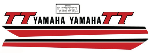 Fuel Tank Decal Set - 1981 - Black Red - TT500