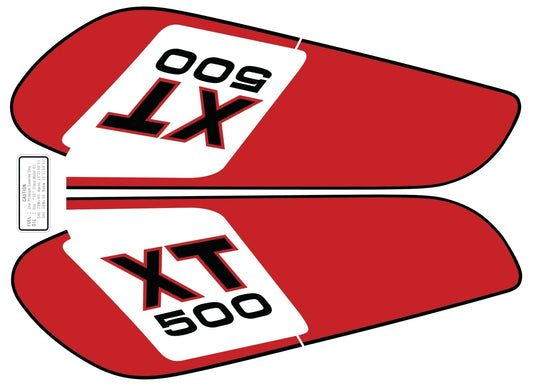 Fuel Tank Decal Set - 1978 - Red Black - XT500
