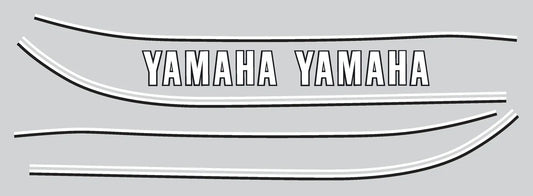 Fuel Tank Decal Set - 1980 - White Black - XT500