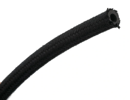 Fuel Line/Hose - Textile Outer - 6mm I.D. / 11mm O.D. - Black - Universal
