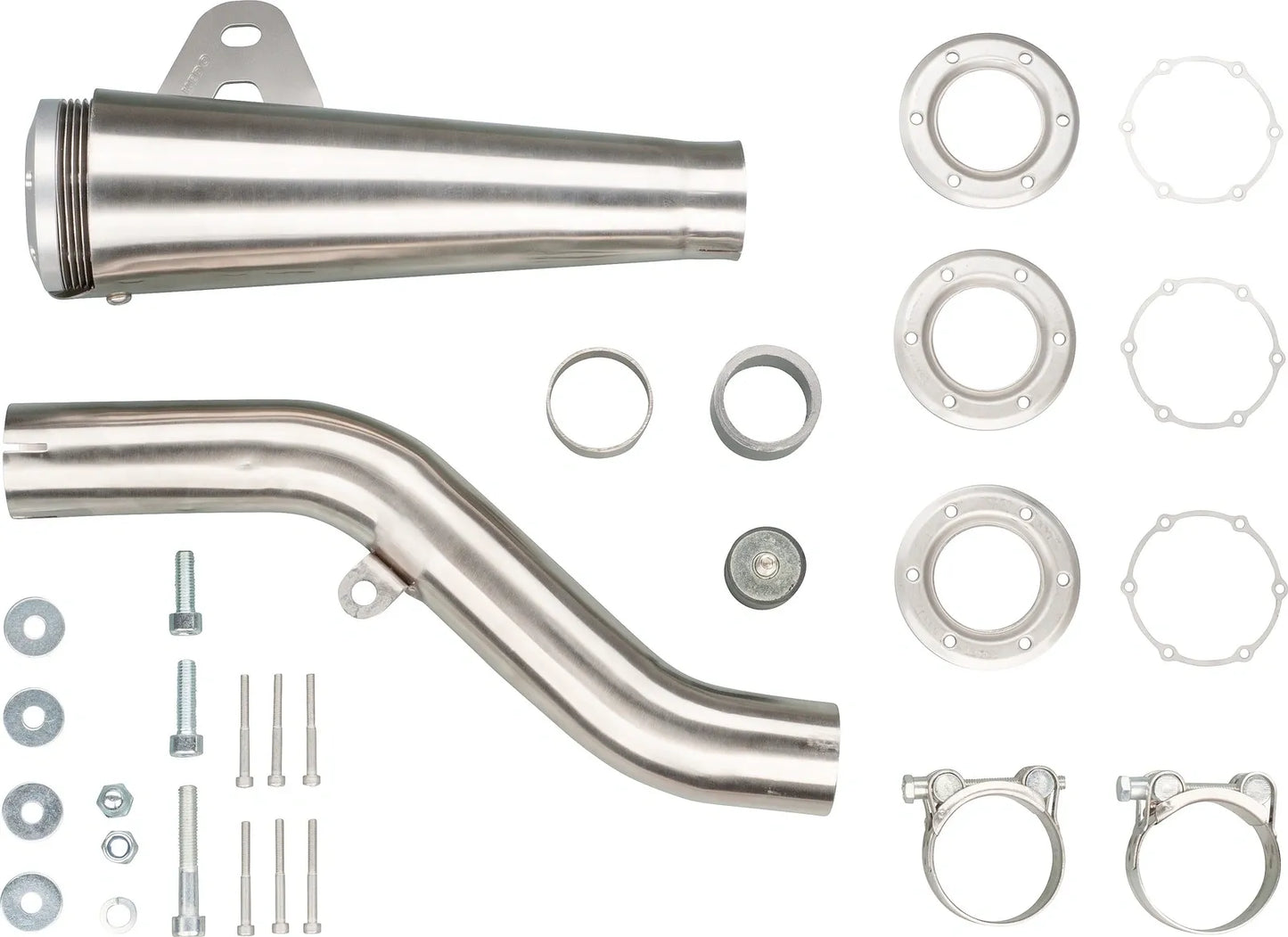 *NEW ITEM* KEDO X-Trapp 3" Exhaust System - 6 discs - Brushed Stainless Steel - XT500 TT500