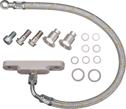 Classic Twin Feed Oil Line Kit - Silver - XT500 TT500 SR500 SR400