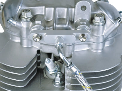 Classic Twin Feed Oil Line Kit - Silver - XT500 TT500 SR500 SR400