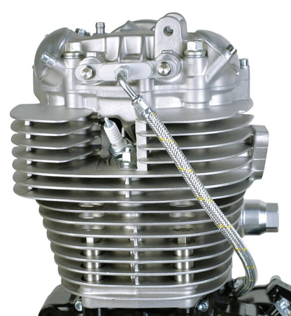 Classic Twin Feed Oil Line Kit - Silver - XT500 TT500 SR500 SR400