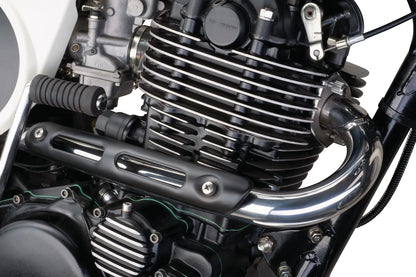 Replica Heat Shield - for Header Pipe - Stainless Steel Black-coated - XT500 TT500
