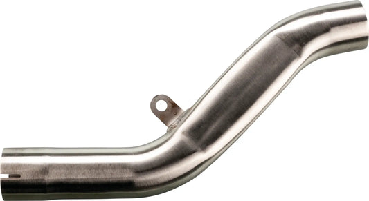 Connection Pipe - Header Pipe to Silencer ONLY (for KEDO X Trapp/Supertrapp, Universal) - Brushed Stainless Steel - XT500 TT500