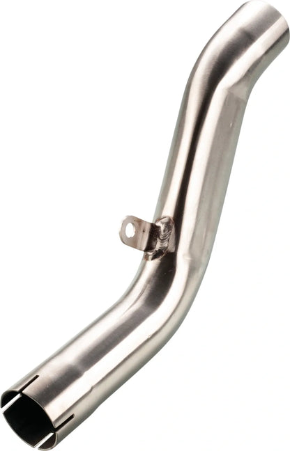 Connection Pipe - Header Pipe to Silencer ONLY (for KEDO X Trapp/Supertrapp, Universal) - Brushed Stainless Steel - XT500 TT500