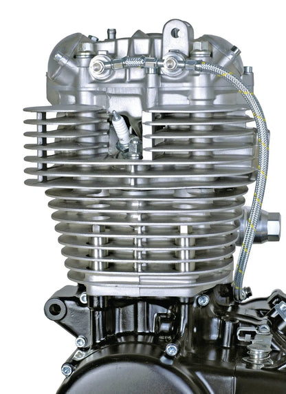 RaceLine Twin Feed Oil Line Kit - Silver - XT500 TT500 SR500 SR400