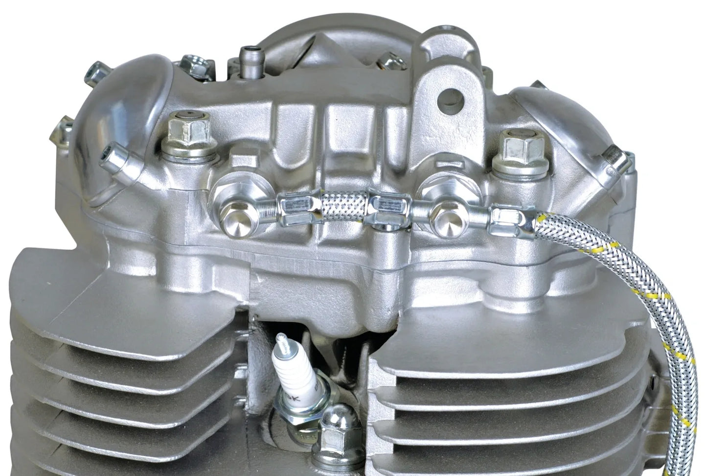 RaceLine Twin Feed Oil Line Kit - Silver - XT500 TT500 SR500 SR400