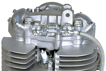 RaceLine Twin Feed Oil Line Kit - Silver - XT500 TT500 SR500 SR400